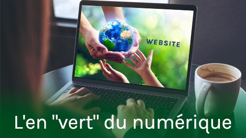 ordinateur avec une image symbolisant la protection de la Terre