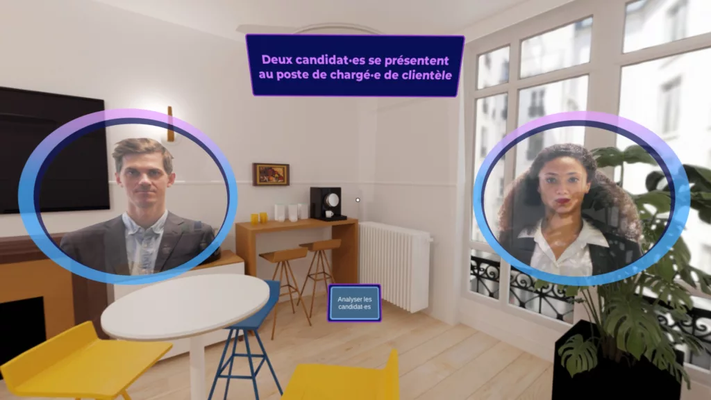 Simulation d'entretien d'embauche en réalité virtuelle